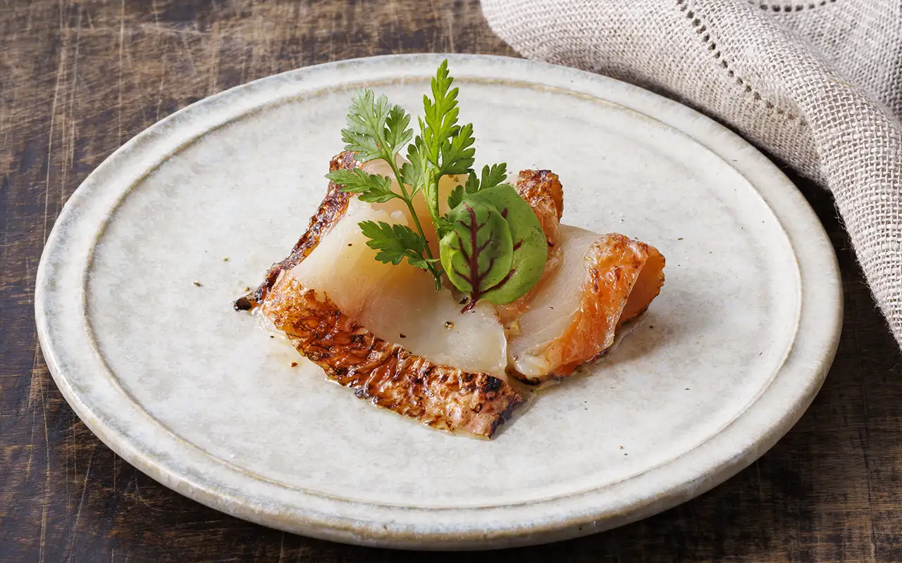 炙り金目鯛のカルパッチョ